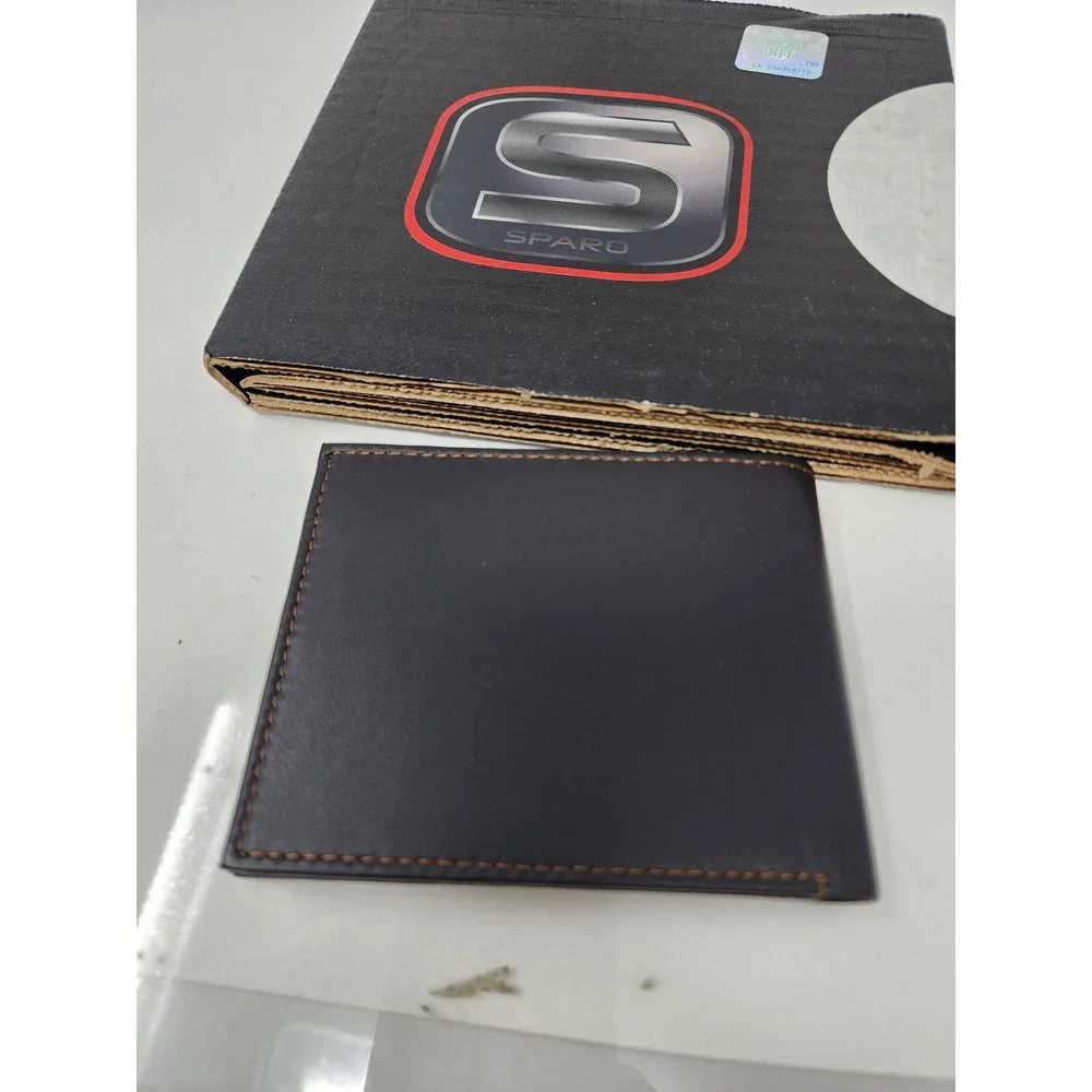 Sparo Mens New York Giants Bifold Wallet Black Leather RFID Casual Size OS